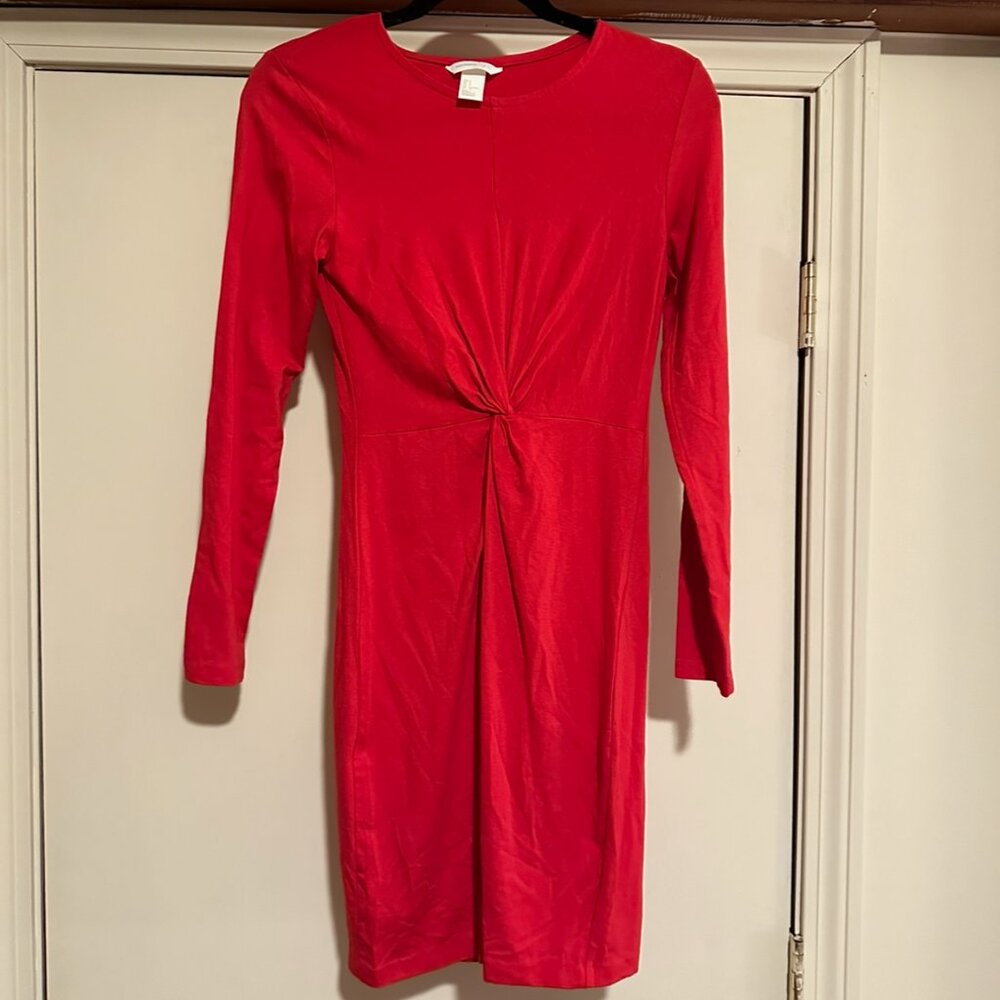 H&M Red Midi Dress